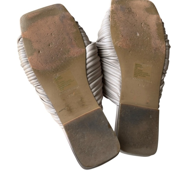 Steve Madden Mentor Tan Slip On Square Toe Flat Slide Sandals Size 10 - Picture 7 of 7